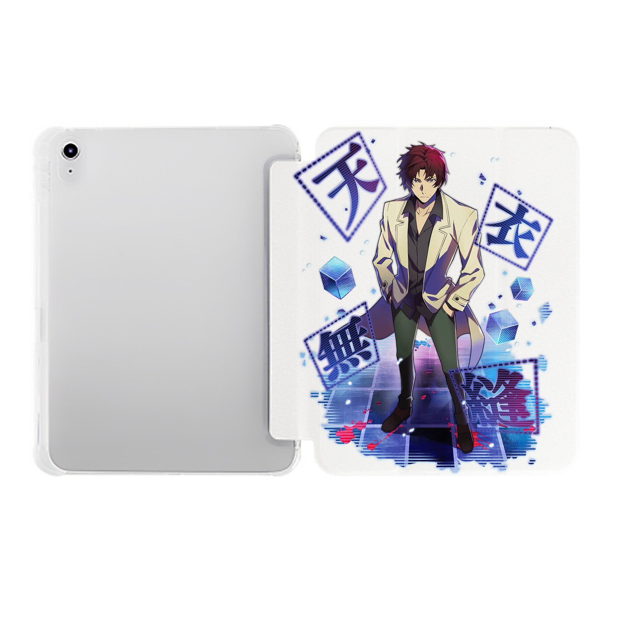 （画像用） 文豪ストレイドッグス Bungo Stray Dogs IPad ケース ペン収納付き 三つ折りスタンド PUレザー×シリコン 対応機種9.5/10.5/10.9インチ